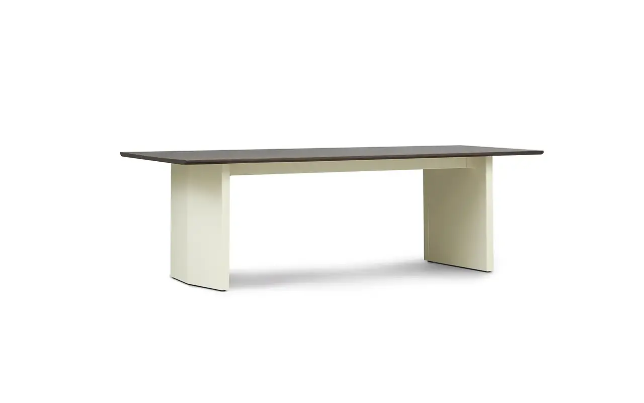 Normann Copenhagen Mesa de panel de 90x250cm color crema/marrón oscuro Normann Copenhagen Mesa de panel de 90x250cm color crema/marrón oscuro