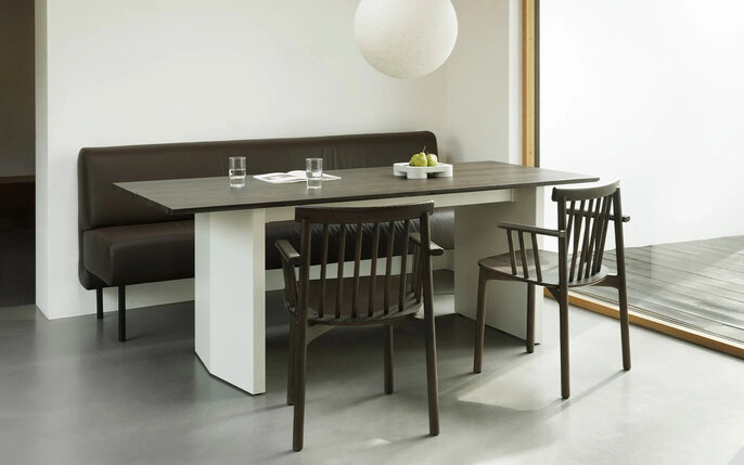 Normann Copenhagen Panel tafel 90x200cm cream/dark brown Normann Copenhagen Panel tafel 90x200cm cream/dark brown