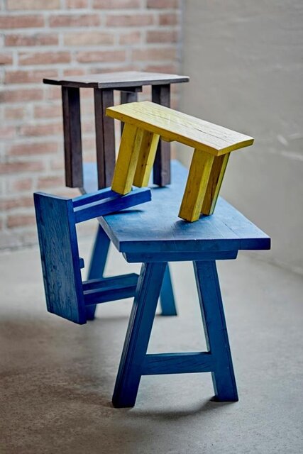 Bloomingville Porir Bank blau