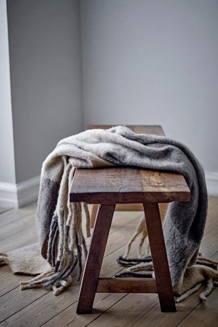 Bloomingville Coperta Hamisha grigio/marrone Bloomingville Coperta Hamisha grigio/marrone