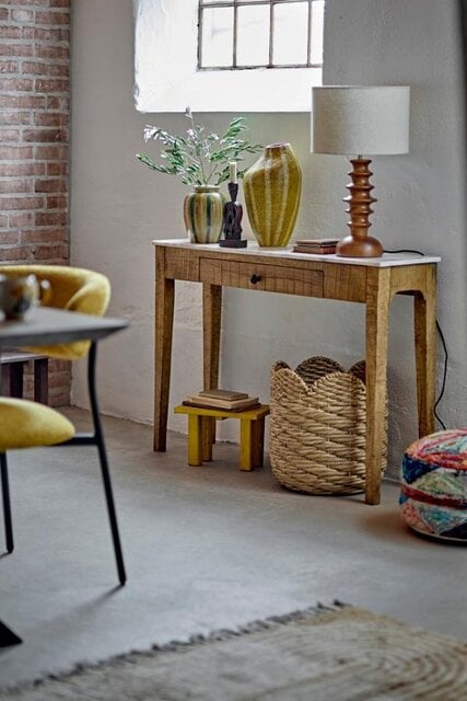 Bloomingville pedestal Porir amarillo