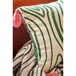 Bloomingville Coussin vert Woodsby