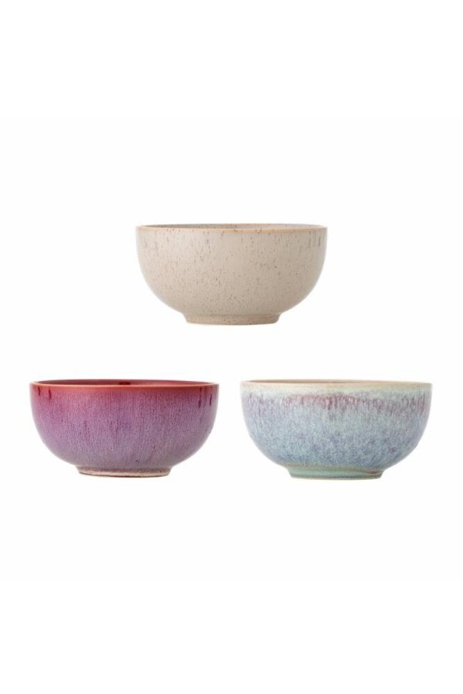 Bloomingville Set di 3 ciotole Addison rosa