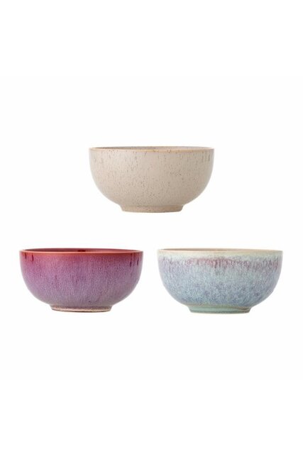 Bloomingville Set di 3 ciotole Addison rosa