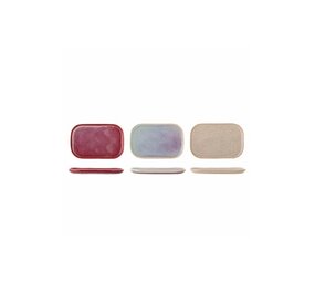 Bloomingville Addison tallrikar rosa set om 3