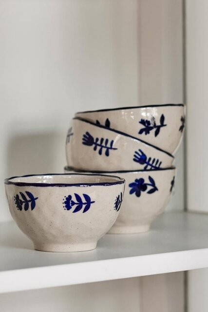 Bloomingville Ensemble de 4 bols bleus Eimy Bloomingville Ensemble de 4 bols bleus Eimy