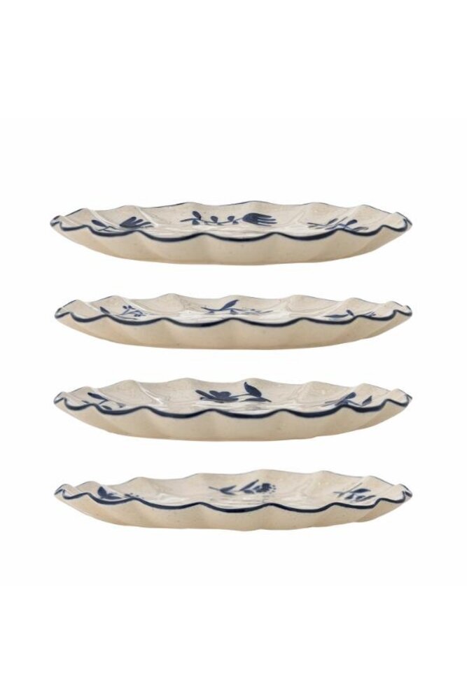 Bloomingville Eimy Teller, blau, 4er-Set Bloomingville Eimy Teller, blau, 4er-Set