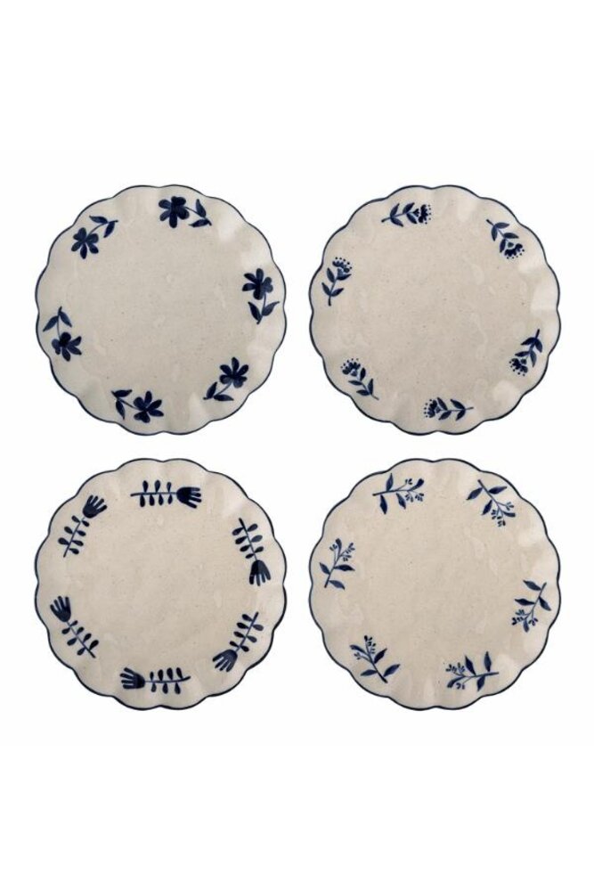 Bloomingville Eimy Teller, blau, 4er-Set Bloomingville Eimy Teller, blau, 4er-Set