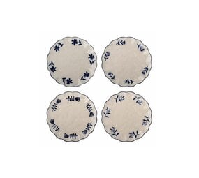 Bloomingville Eimy plates blue set of 4 Bloomingville Eimy plates blue set of 4