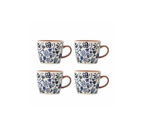 Bloomingville Figuria mokken blauw set van 4 stuks