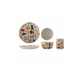 Bloomingville Ensemble Filur comprenant une assiette, une tasse et un petit bol
