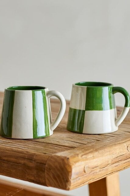 Bloomingville Floki mokken groen set van 4 stuks