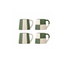 Bloomingville Floki mokken groen set van 4 stuks