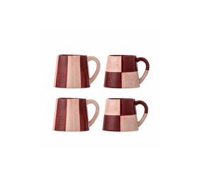 Bloomingville Floki rosa krus, sett med 4 Bloomingville Floki rosa krus, sett med 4