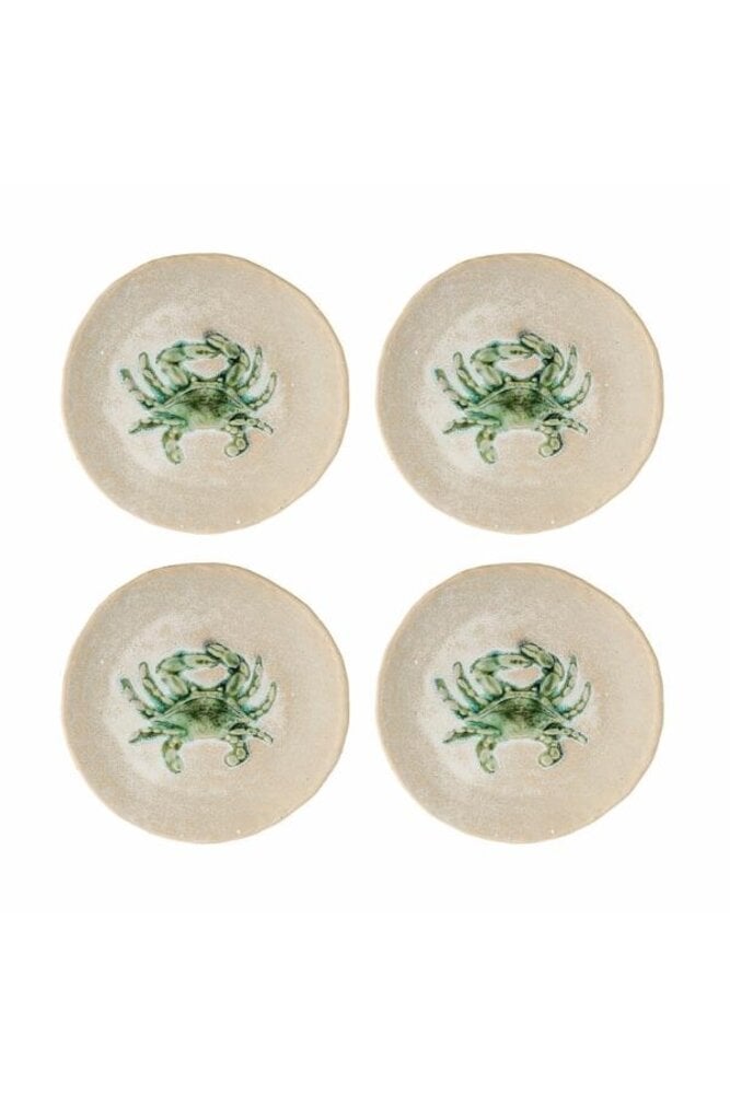 Bloomingville Hatte ein 4-teiliges Set grüner Teller. Bloomingville Hatte ein 4-teiliges Set grüner Teller.