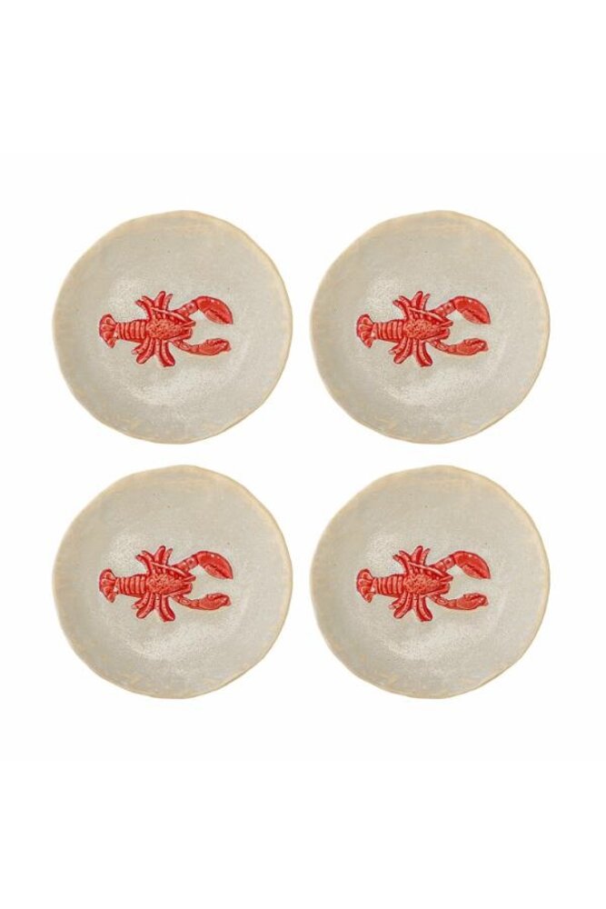 Bloomingville Had red plates set of 4 pieces Bloomingville Had red plates set of 4 pieces