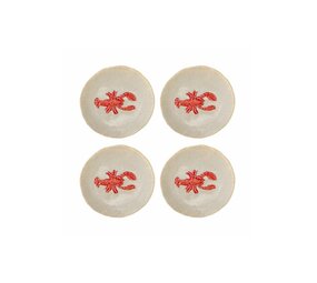 Bloomingville Hadden borden rood set van 4 stuks