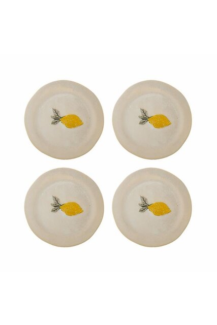 Bloomingville Had yellow plates set of 4 pieces
