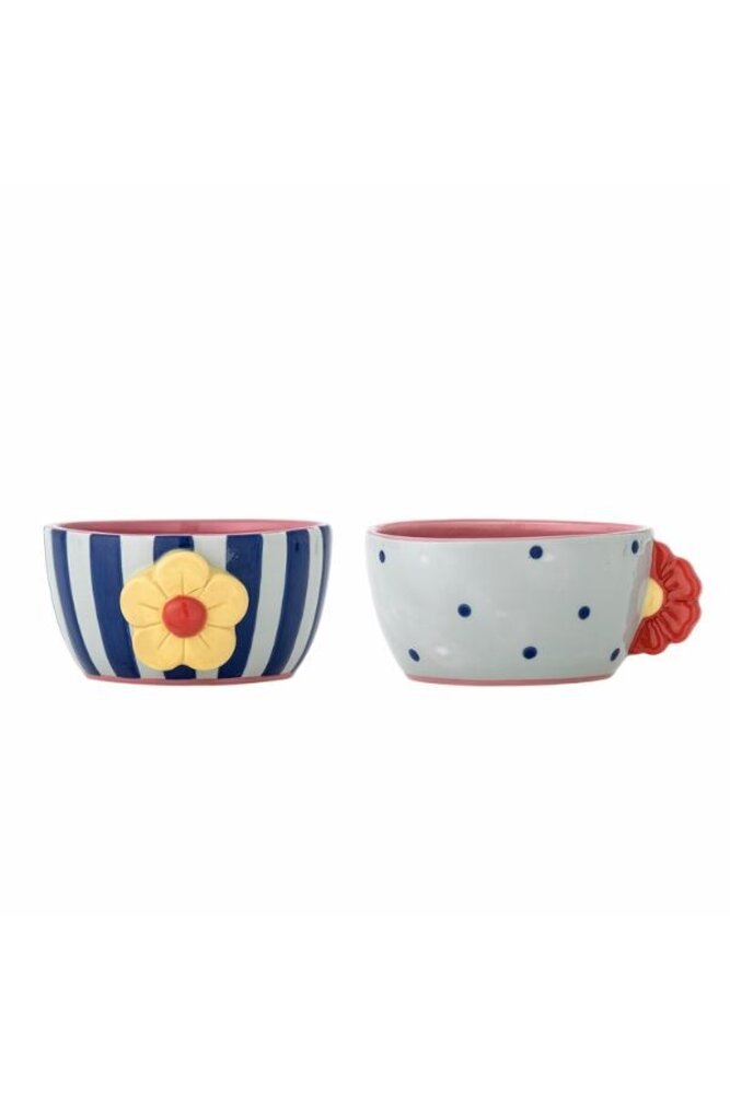 Bloomingville Haisy bowls blue set of 2 pieces Bloomingville Haisy bowls blue set of 2 pieces