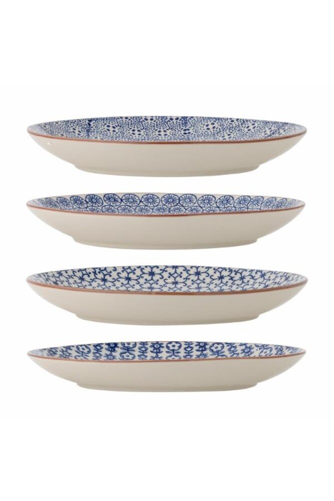 Bloomingville Karine tallerkener blå Ø25cm sæt med 4 Bloomingville Karine tallerkener blå Ø25cm sæt med 4