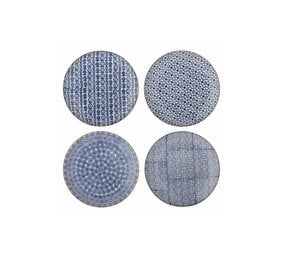 Bloomingville Karine tallrikar blå Ø25cm set om 4