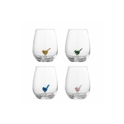 Bloomingville Misa drikkeglass fugler sett med 4 deler Bloomingville Misa drikkeglass fugler sett med 4 deler