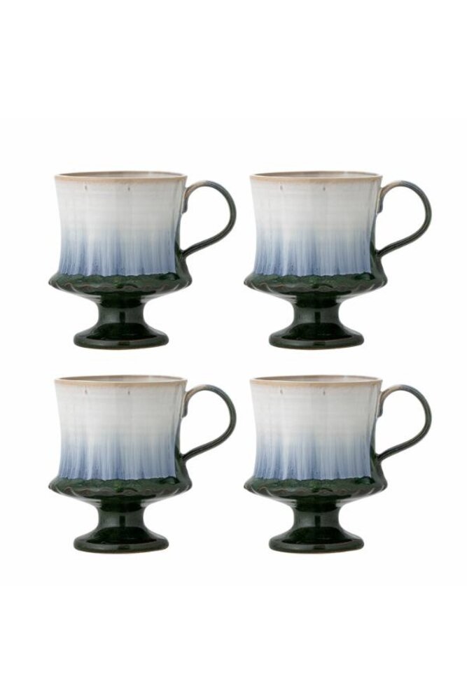 Bloomingville Juego de 4 tazas Odile azules Bloomingville Juego de 4 tazas Odile azules