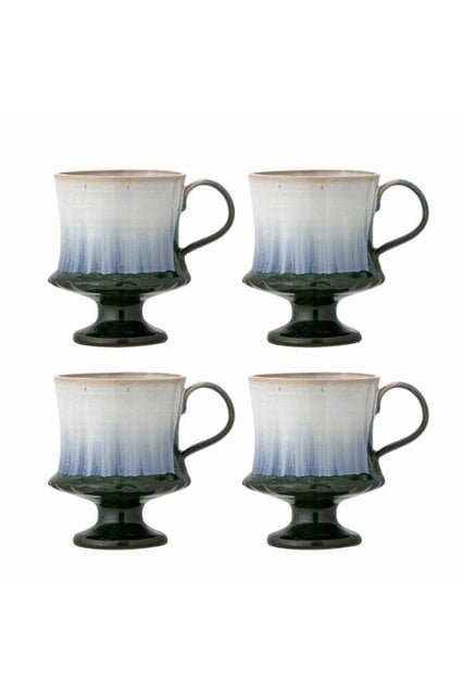 Bloomingville Lot de 4 tasses Odile bleues Bloomingville Lot de 4 tasses Odile bleues