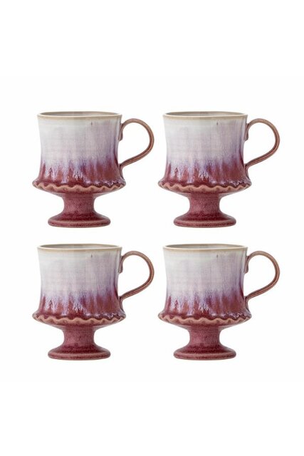 Bloomingville Odile mugs pink set of 4 Bloomingville Odile mugs pink set of 4