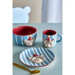 Bloomingville Mini Party set blauw bord, mok en schaaltje Bloomingville Mini Party set blauw bord, mok en schaaltje