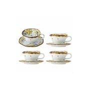 Bloomingville Ensemble de 4 tasses et soucoupes Savina Bloomingville Ensemble de 4 tasses et soucoupes Savina