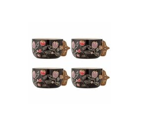 Bloomingville Vivielle schalen bruin set van 4 stuks Bloomingville Vivielle schalen bruin set van 4 stuks