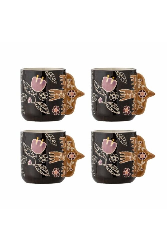 Bloomingville Ensemble de 4 tasses Vivielle marron Bloomingville Ensemble de 4 tasses Vivielle marron