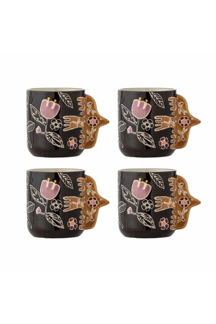 Bloomingville Vivielle-Tassen, braun, 4er-Set Bloomingville Vivielle-Tassen, braun, 4er-Set