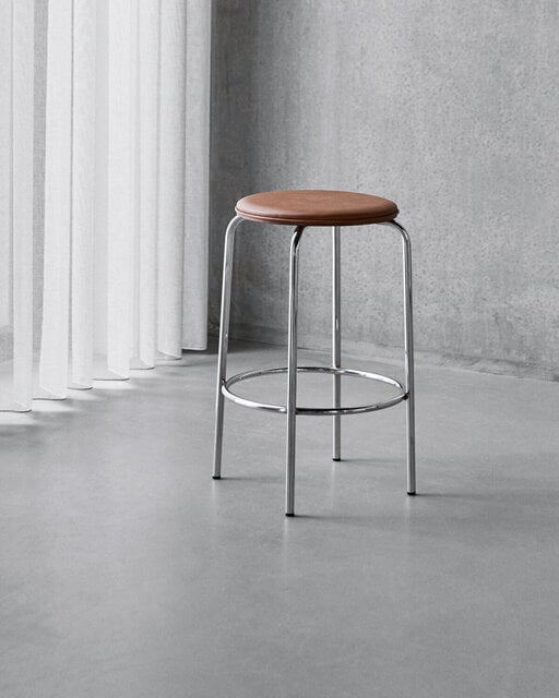 House Doctor Comma bar stool brown/chrome House Doctor Comma bar stool brown/chrome