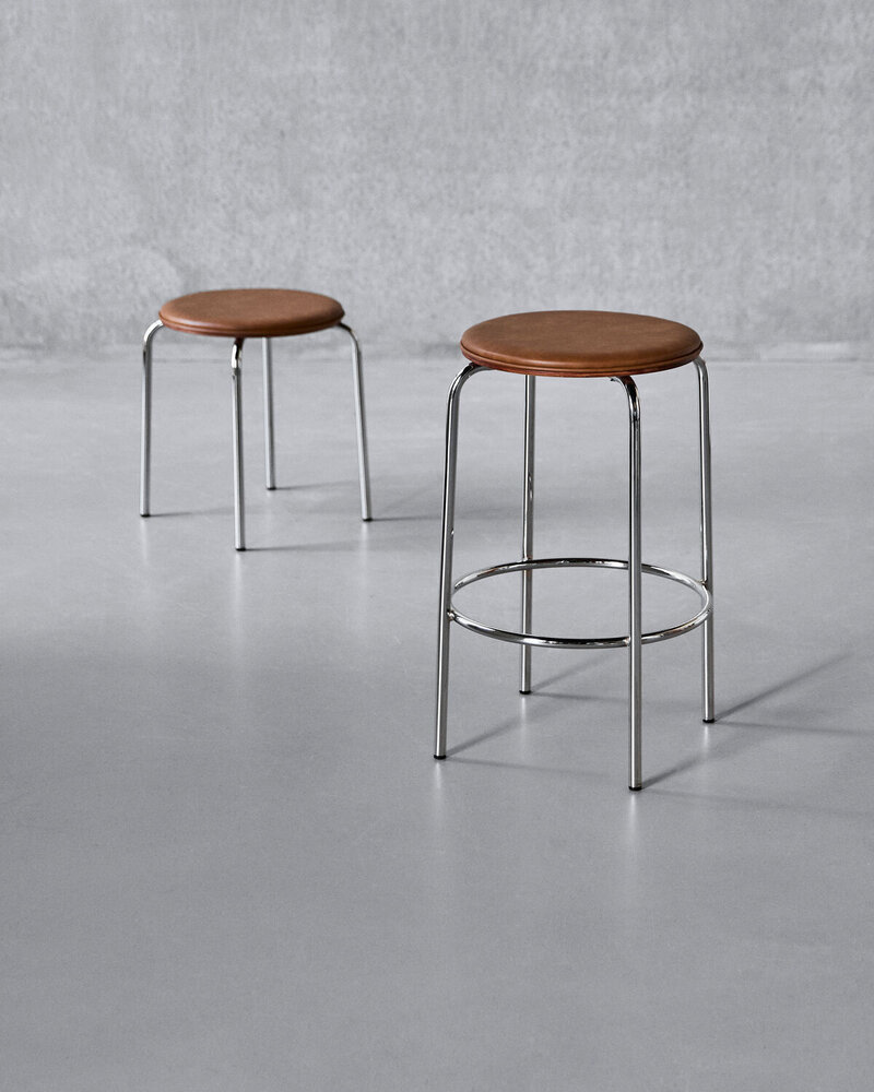 House Doctor Tabouret de bar Comma marron/chrome House Doctor Tabouret de bar Comma marron/chrome