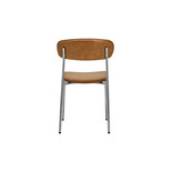 House Doctor Pova stoelen cognac/chroom set van 2 stuks House Doctor Pova stoelen cognac/chroom set van 2 stuks