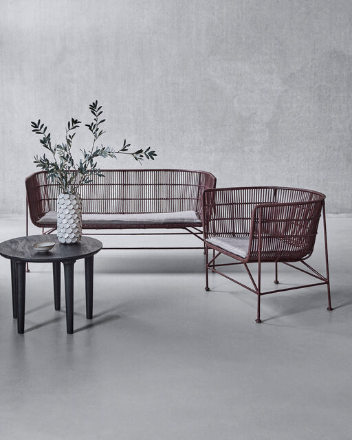 House Doctor Fauteuil lounge Cuun en mûrier House Doctor Fauteuil lounge Cuun en mûrier