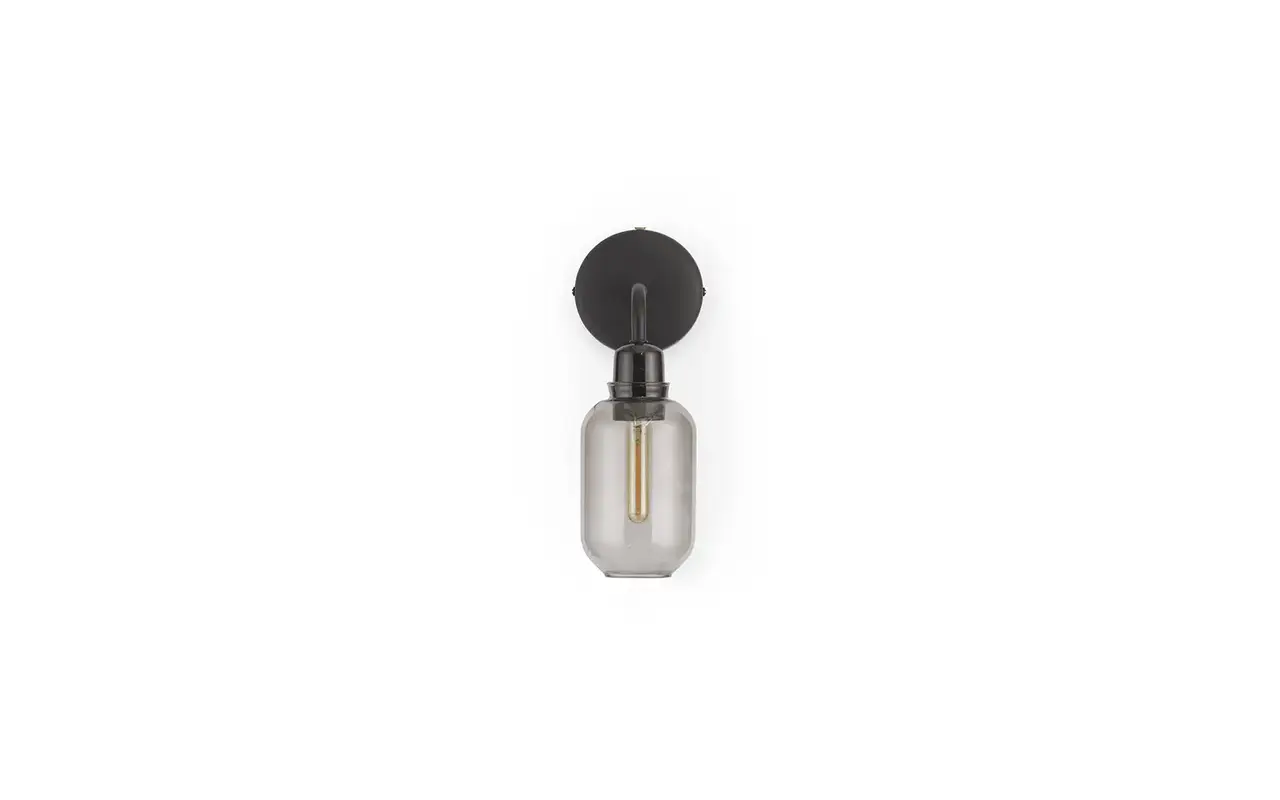 Normann Copenhagen Amp wall lamp smoke/black