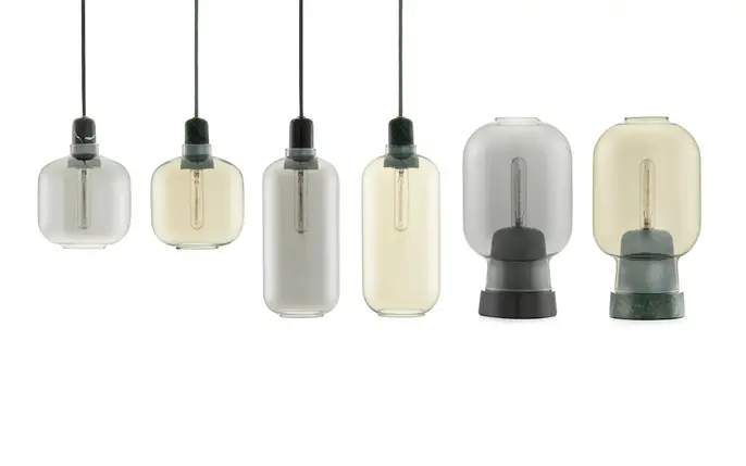 Normann Copenhagen Lampe de table Amp fumée/noire