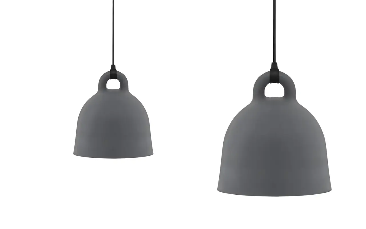 Normann Copenhagen Lampada a sospensione Bell piccola, grigia