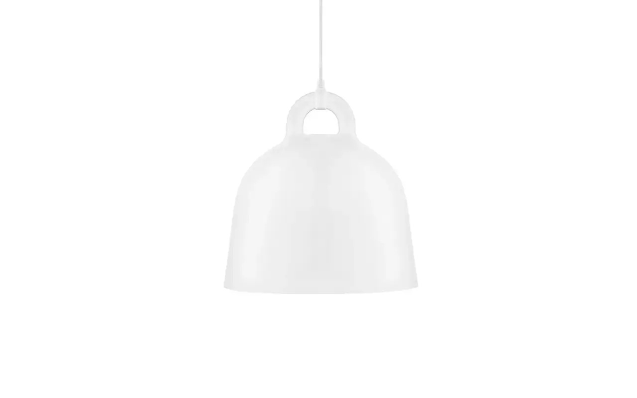 Normann Copenhagen Lámpara colgante Bell, color blanco mediano.