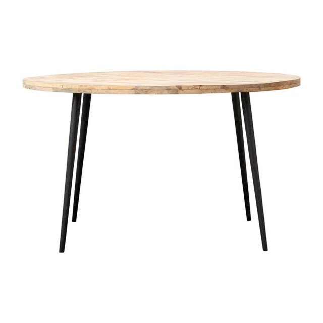 House Doctor Club round dining table wood iron