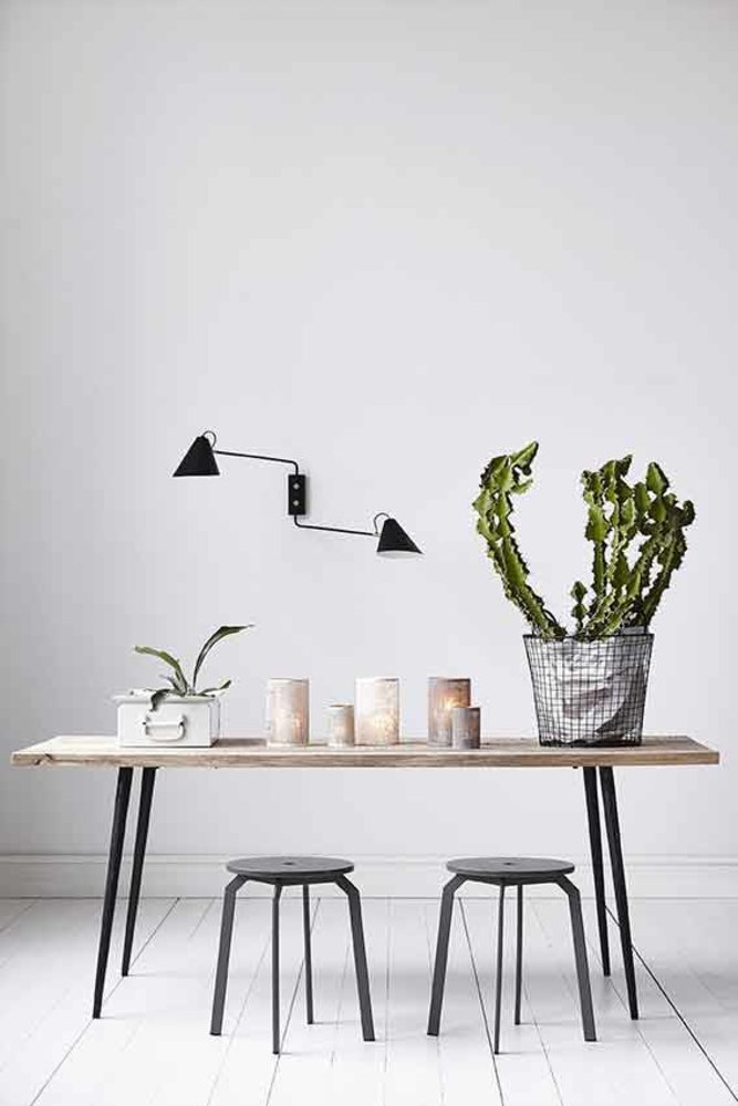 House Doctor Club dining table wood iron