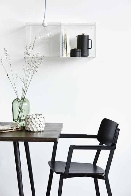 House Doctor Table de club de fer noir