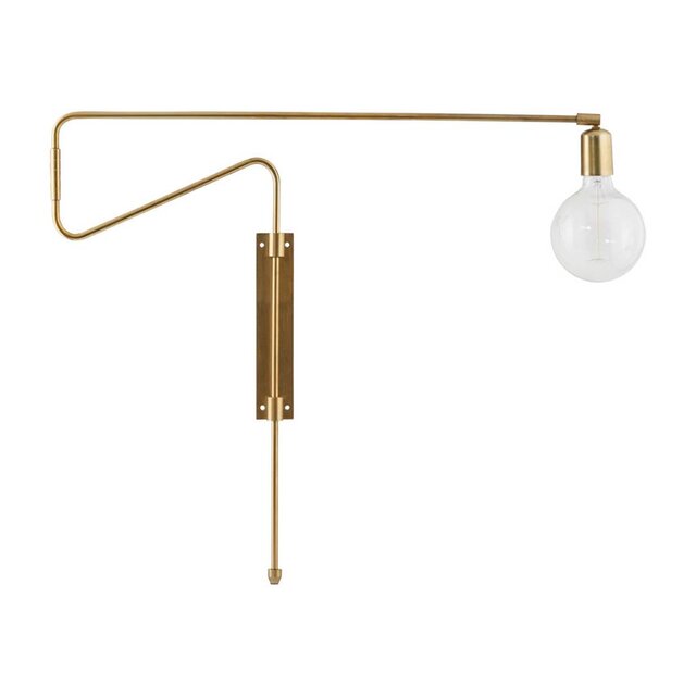 House Doctor Swing wandlamp messing ijzer verstelbaar House Doctor Swing wandlamp messing ijzer verstelbaar