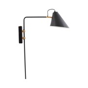 House Doctor Club wandlamp zwart metaal messing House Doctor Club wandlamp zwart metaal messing