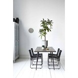 House Doctor Club eettafel zwart hout ijzer House Doctor Club eettafel zwart hout ijzer