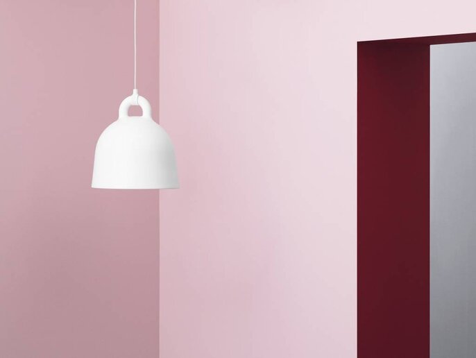 Normann Copenhagen Campana Media ciondolo luce bianca
