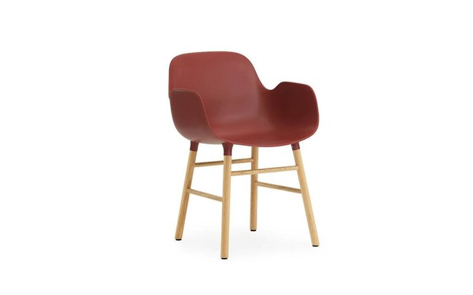 Normann Copenhagen Form Fauteuil chaise chêne rouge